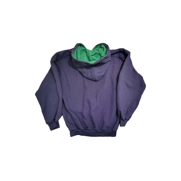 John Deere Hooded Sweatshirt Full Zip Blue/Green Size L 14/16 - Picture 2 of 5